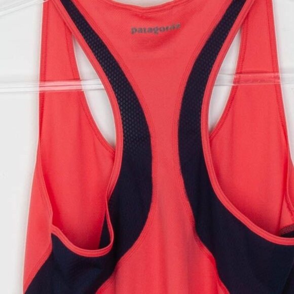 Patagonia Womens Fore Runner Racerback Tank Top Size S Orange Hiking Outdoors - Picture 6 of 8